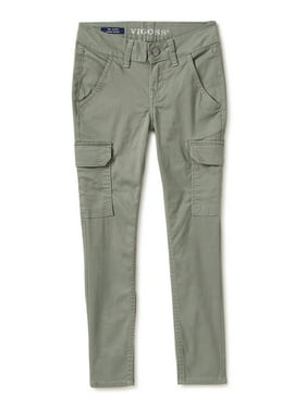 VIGOSS Big Girls Skinny Cargo Pants 12 Black